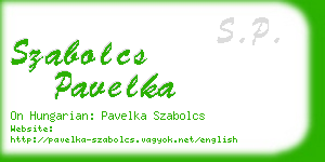 szabolcs pavelka business card